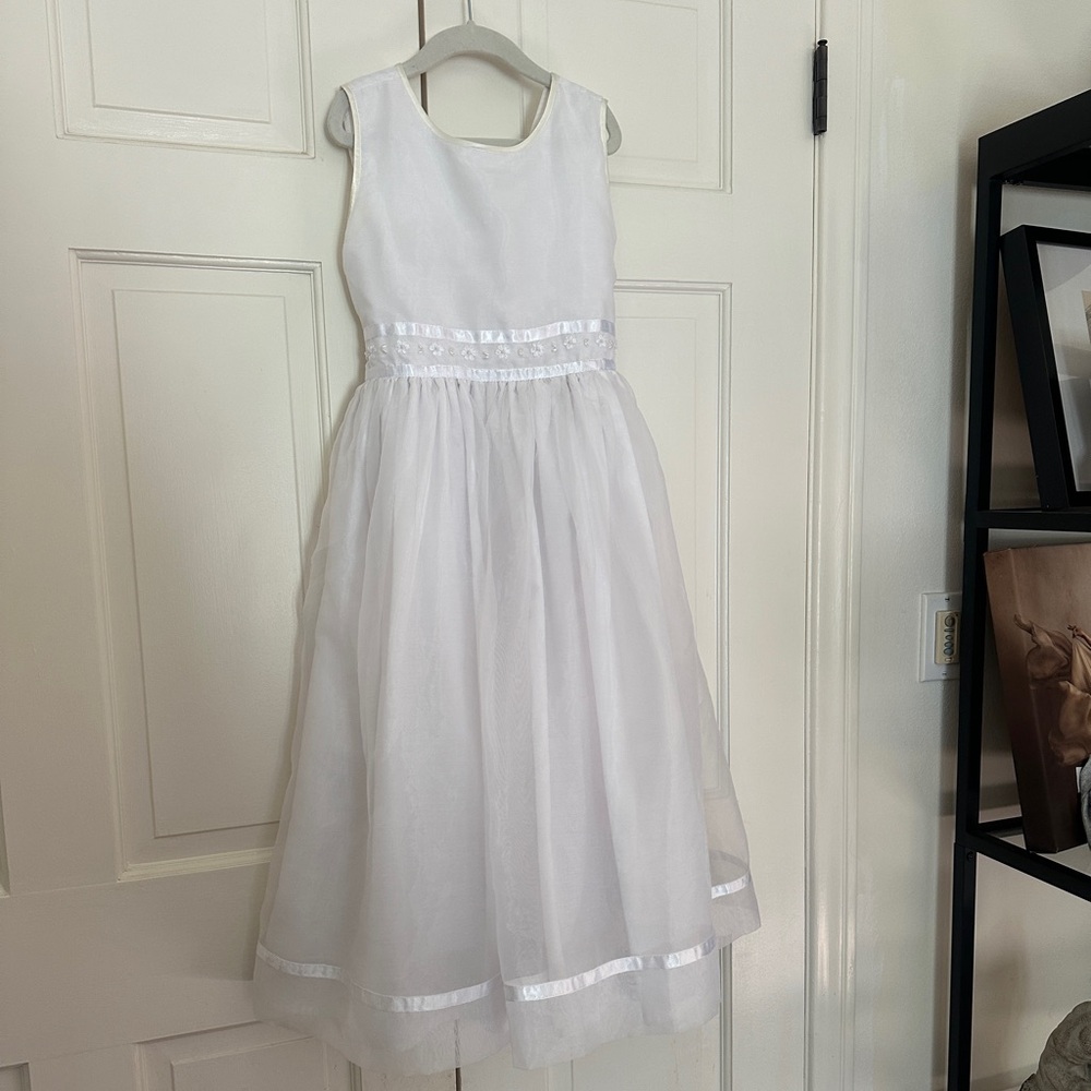 Strasburg Ivory Sleeveless Kids Dress